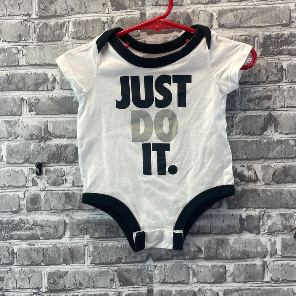 Nike‎ White and Black Baby Onesie